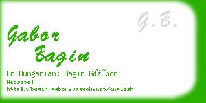 gabor bagin business card